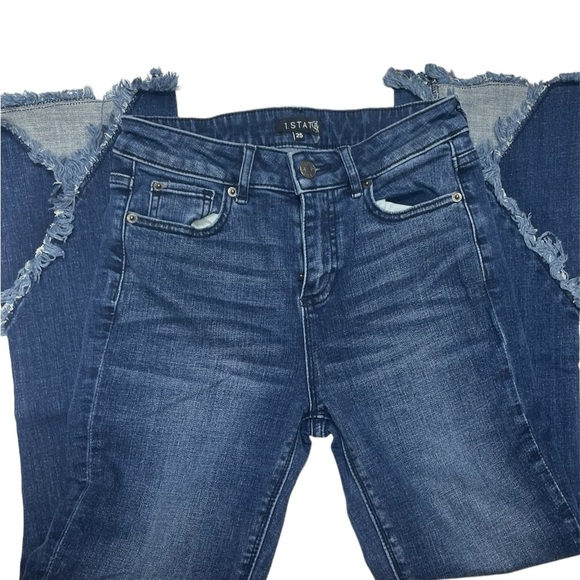 1. State Denim - 1 State Womens Tulip Hem Cropped Jeans Skinny
Sz 25 = US size 0
